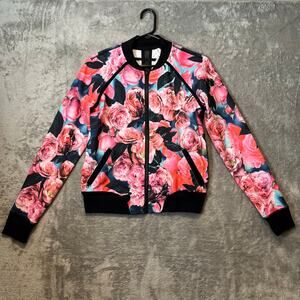 Lululemon Om Me Home Jacket Secret Garden / Black Floral‎ Size 6 Bomber Jacket